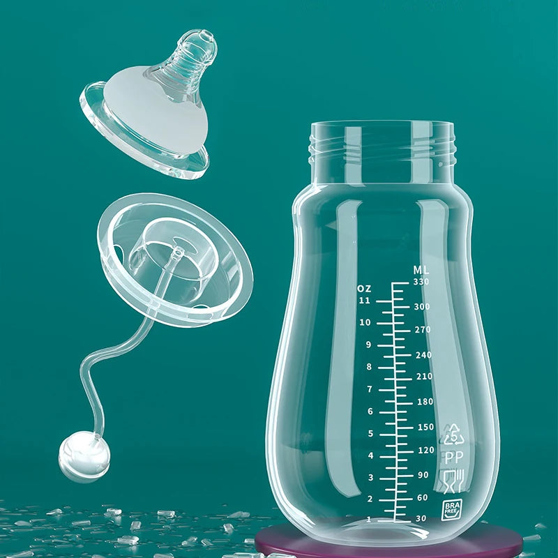 Biberon anti-colique col large Bouni — Bille de gravité tétine silicone