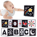 Livre tissu sensoriel contraste élevé Mybooni — Éveil noir et blanc 0-36M