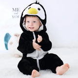 Combinaison pyjama bébé flanelle cartoon - grenouillère licorne/lapin/dinosaure animal