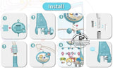 Mobile musical lumineux et projecteur pour lit bébé - télécommande jouet nouveau-né