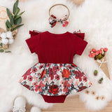 Robe bébé fille à nœud rayée Mybooni — Coton été nouveau-né