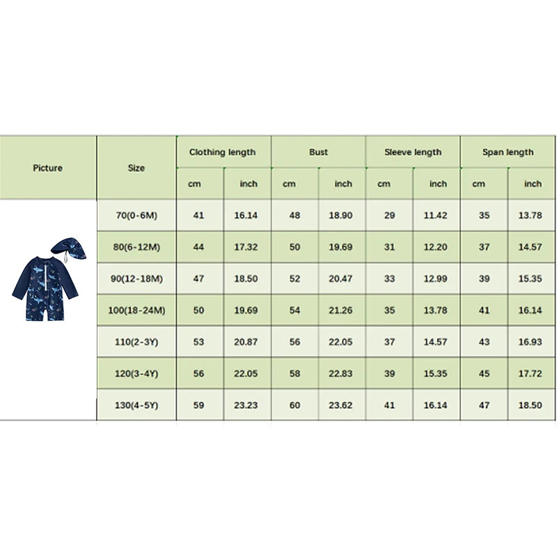 0-5Years Kids Boy Rash Guard Swimsuits Shark Pr — vue complémentaire 3
