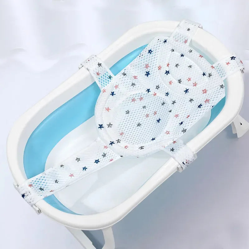 Oreiller baignoire nouveau-né antidérapant - coussin soutien corps bébé siège bain pliable tapis