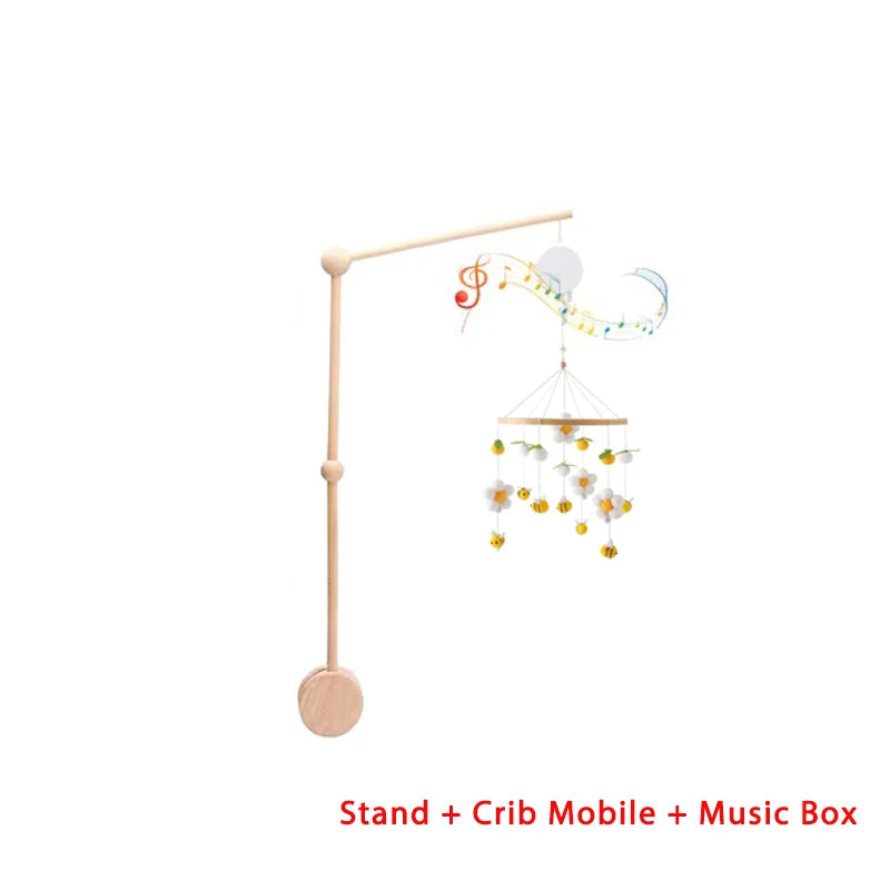 Mobile musical bois lit bébé Mybooni — Hochet suspendu boîte à musique