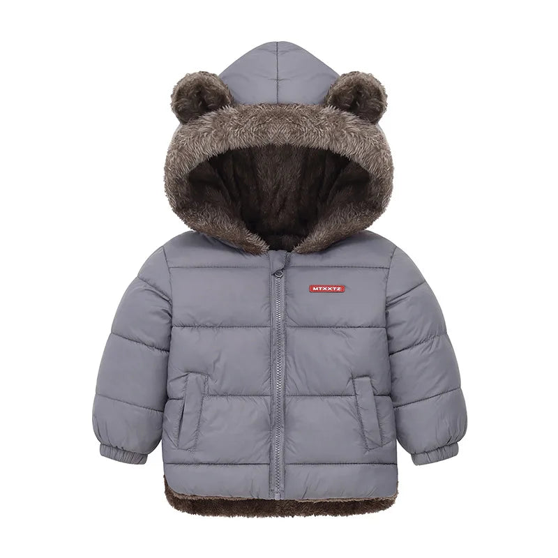 Manteau à capuche polaire Mybooni — Doublé cachemire enfant hiver