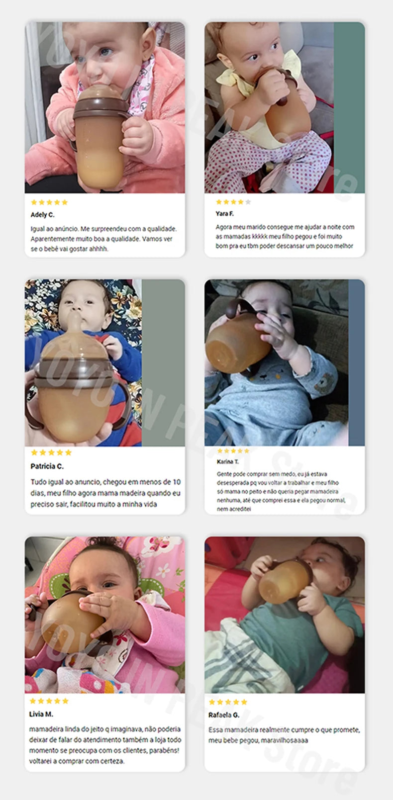 Biberon silicone nano avec poignée anti-étouffement pour sevrage bébé