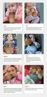 Biberon silicone nano avec poignée anti-étouffement pour sevrage bébé