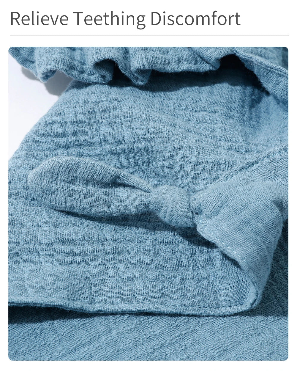 Serviette confort bébé mousseline coton - doudou bandana nouveau-né jouet éveil apaisement sommeil