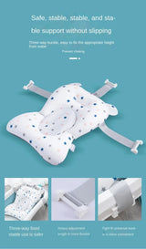 Oreiller baignoire nouveau-né antidérapant - coussin soutien corps bébé siège bain pliable tapis
