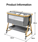 Lit bébé multifonction pliable hauteur ajustable - berceau balancelle lit dormeur portable