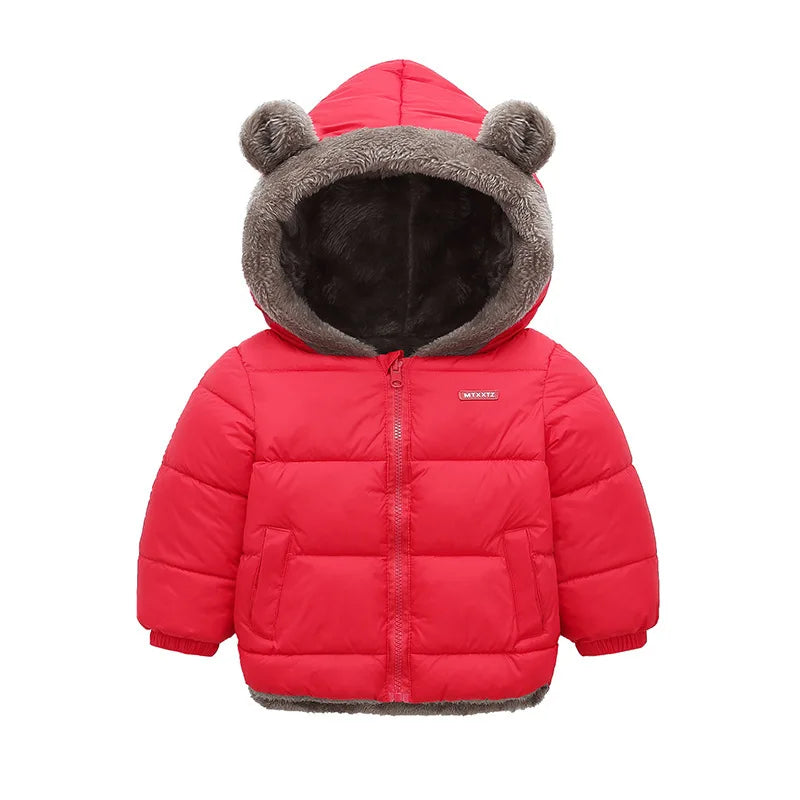 Manteau à capuche polaire Mybooni — Doublé cachemire enfant hiver