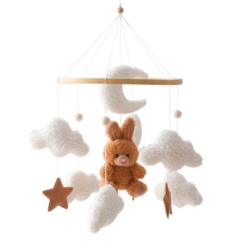 Mobile musical bois lit bébé Mybooni — Hochet suspendu boîte à musique