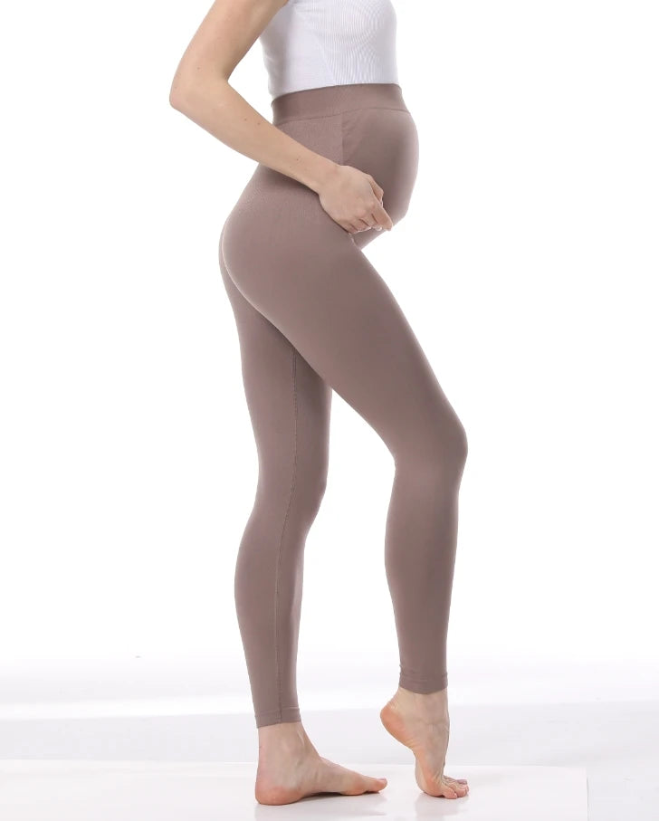Legging maternité taille haute soutien ventre gainant grossesse