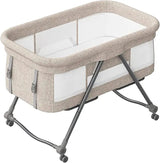 Lit de voyage bébé pliable avec matelas et roulettes silencieuses - cododo XYT-001