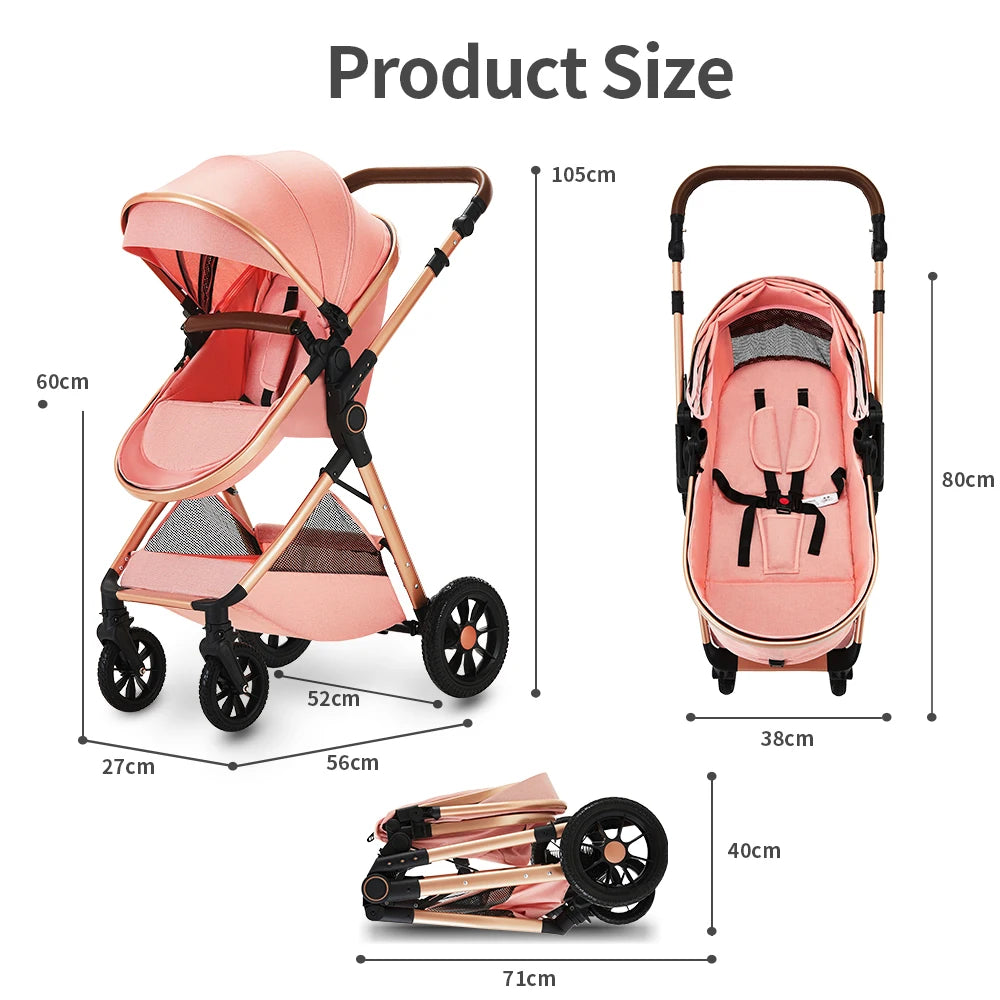 Système voyage 3-en-1 Bouni — Poussette réversible avec housse pluie