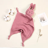 Doudou chat en mousseline coton pour nouveau-né