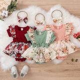 Robe bébé fille à nœud rayée Mybooni — Coton été nouveau-né