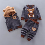 Ensemble sweat à capuche + pantalon bébé garçon/fille - tenue chaude automne-hiver nouveau-né