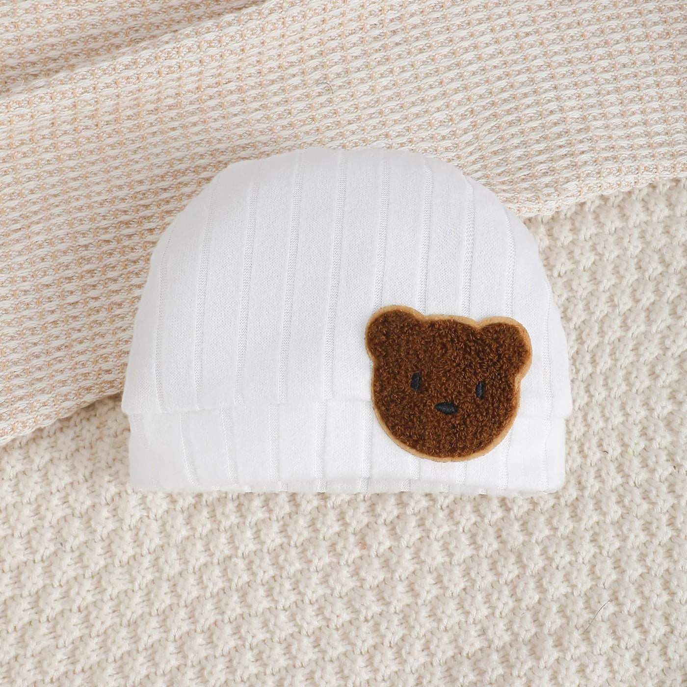 Ensemble 3 pièces bébé garçon rayé Bouni — Haut + Pantalon + Bonnet 0-18M