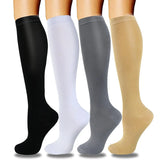 Compression Socks For Men Women Promote Blood C Beige nude en situation d'utilisation