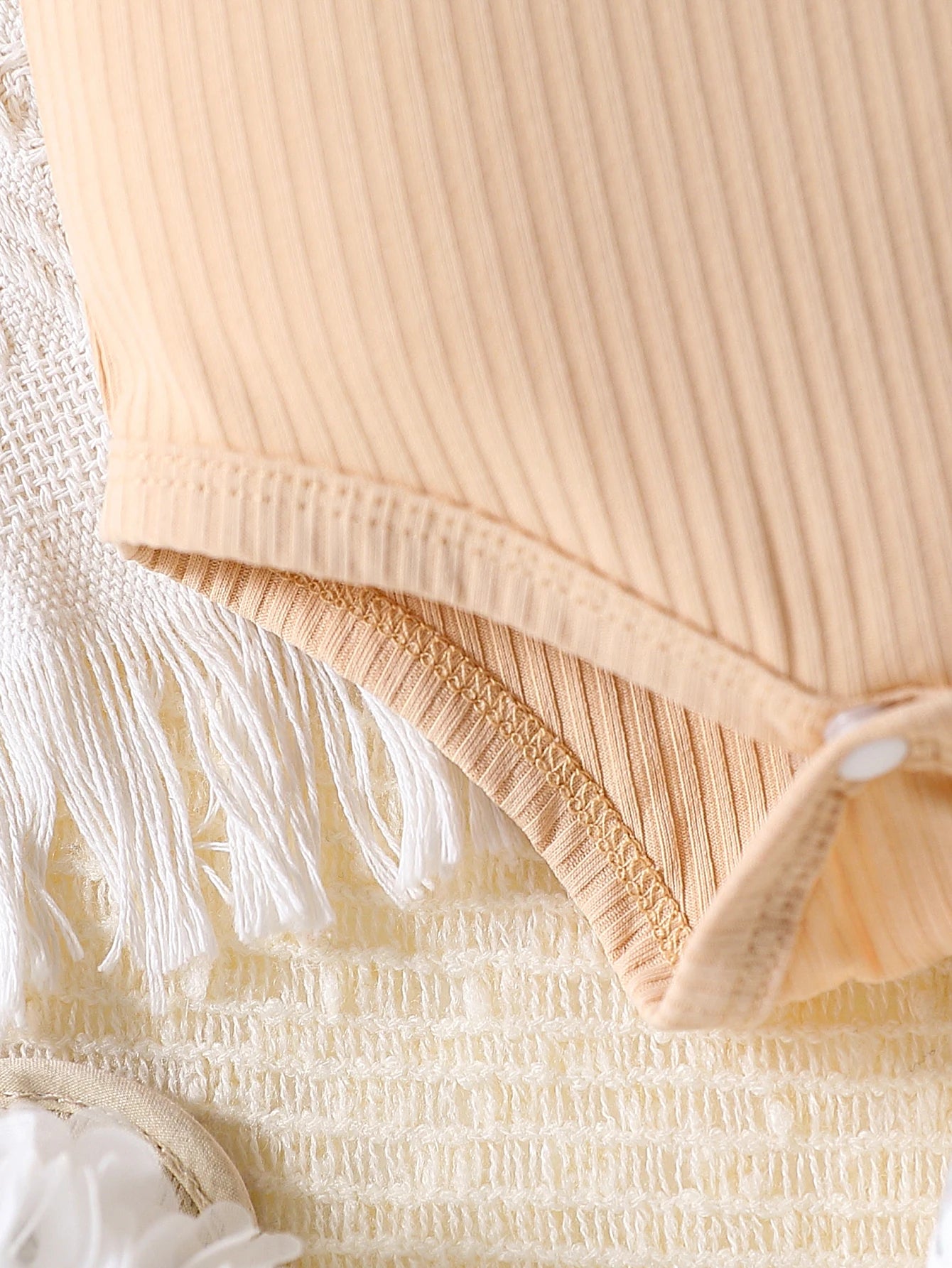 Ensemble 3 pièces bébé fille à volants Bouni — Haut + Short + Bandeau été