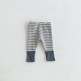 Legging bébé bicolore rayé automne - pantalon enfant couleurs bonbon 3-18 mois