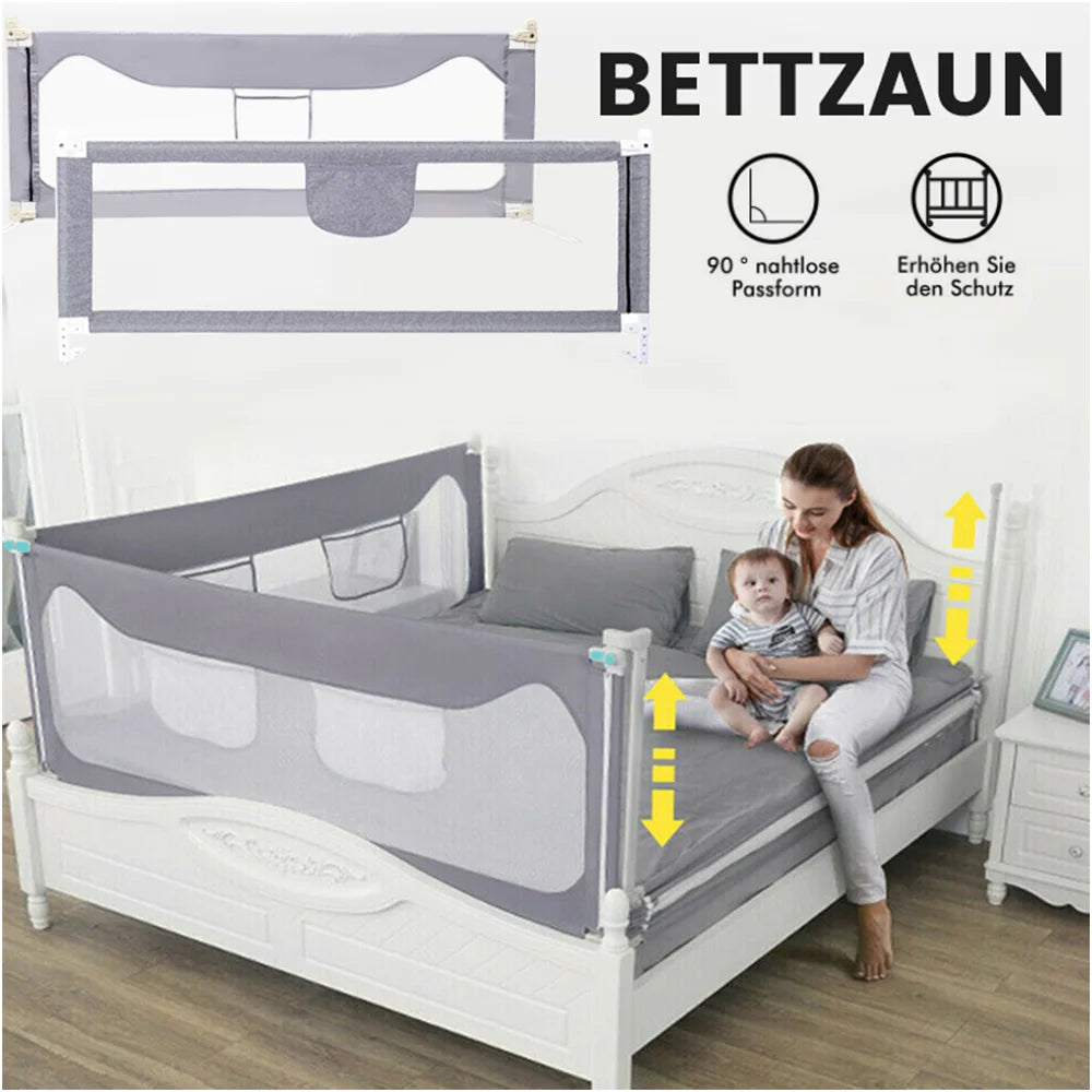 Barrière de lit bébé Mybooni | Garde-corps de sécurité portable 150/180/200 cm