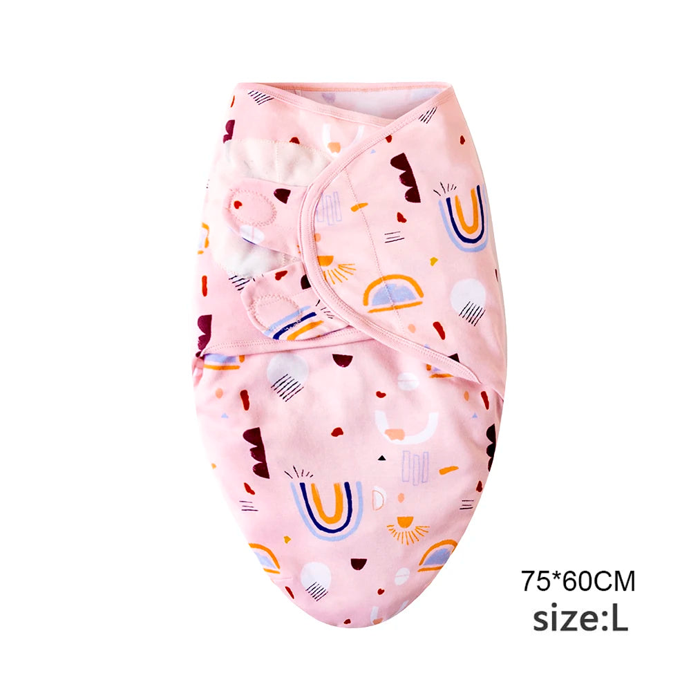 Ensemble couverture et bonnet pour nouveau-né en coton 0-6 mois