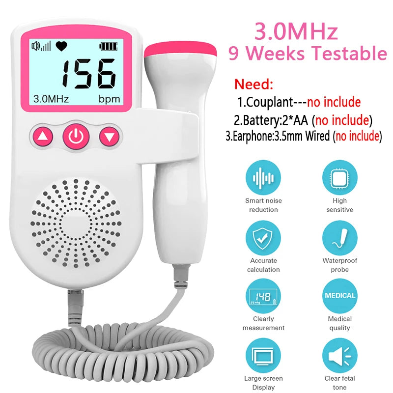 3.0MHz Fetal Doppler Infant Antenatal Heart Rat — vue complémentaire 7