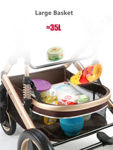 Poussette 3-en-1 pliante multifonctionnelle avec siège de sécurité livraison EU