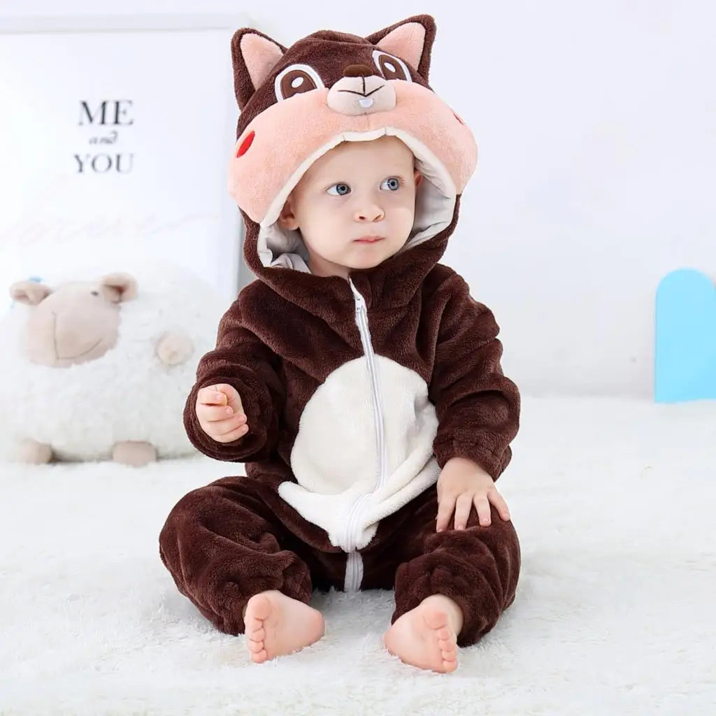 Pyjama combinaison polaire Mybooni — Motif licorne, lapin et dinosaure