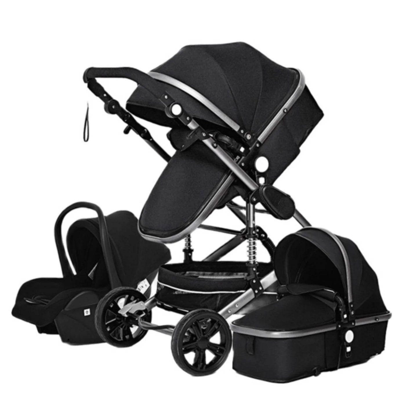 Poussette 3-en-1 pliable Mybooni — Multifonction siège auto inclus