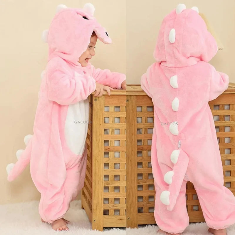 Pyjama combinaison polaire Mybooni — Motif licorne, lapin et dinosaure