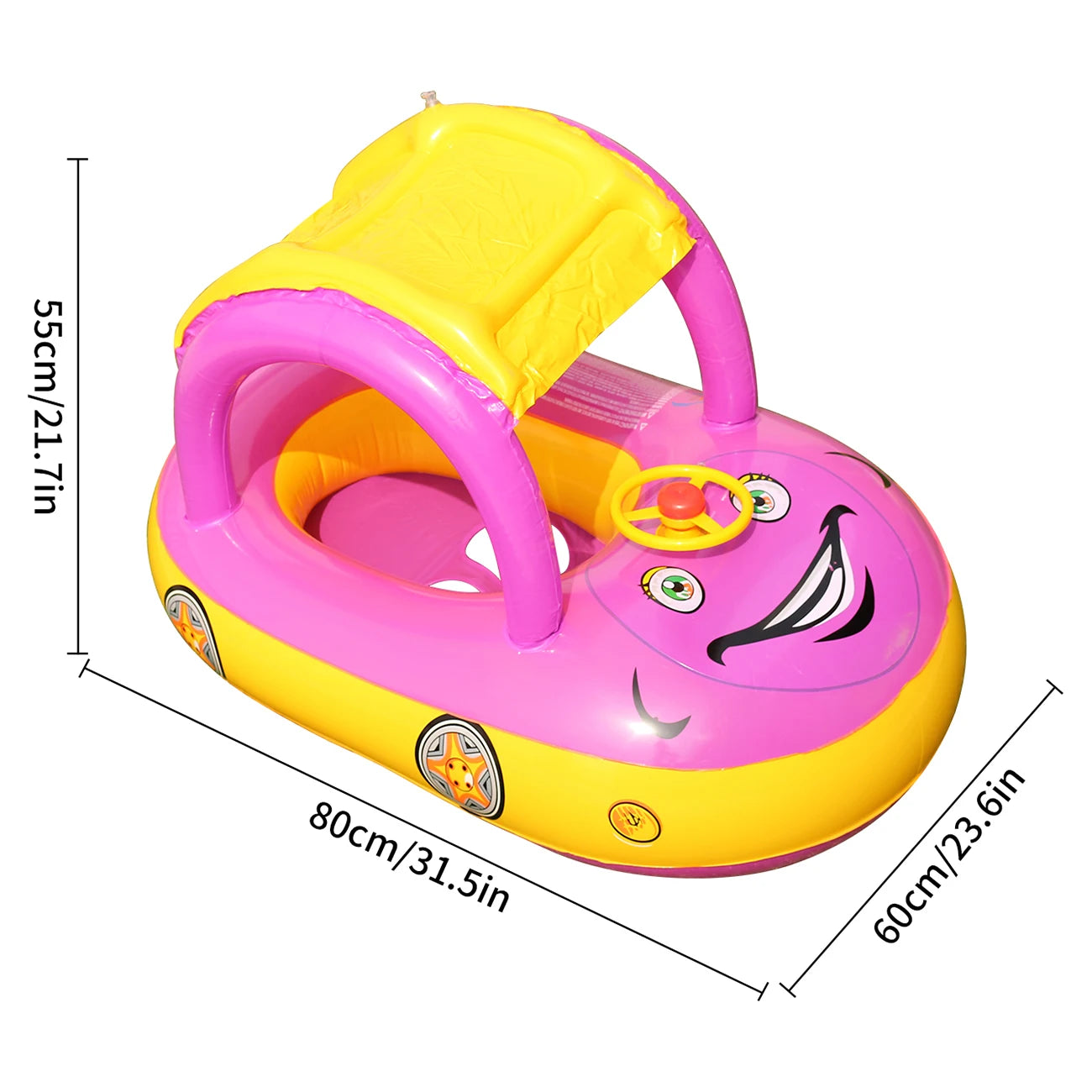 Bouée piscine forme voiture Mybooni — Pour bébé et enfant 4-6 ans