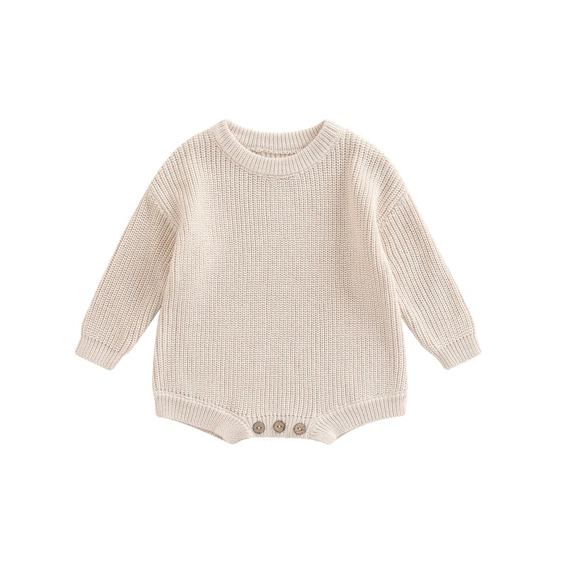 Barboteuse tricot bébé Mybooni | Pull manches longues — Garçon & Fille 0-2 ans