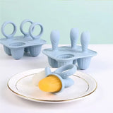 5 anneaux dentition bébé silicone BPA free - porte-aliments fruits légumes forme lapin anti-chute