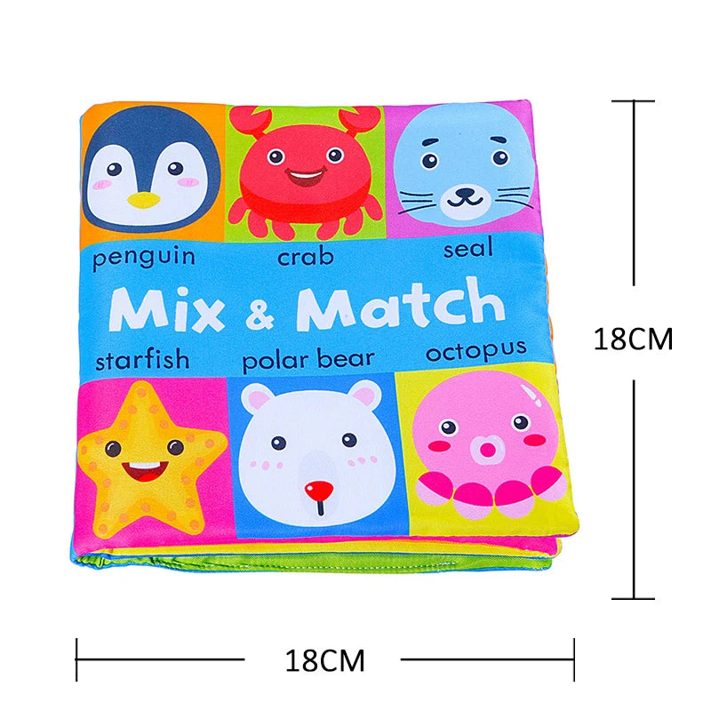Livre tissu activités Montessori Mybooni — Noir et blanc bébé 0-12M