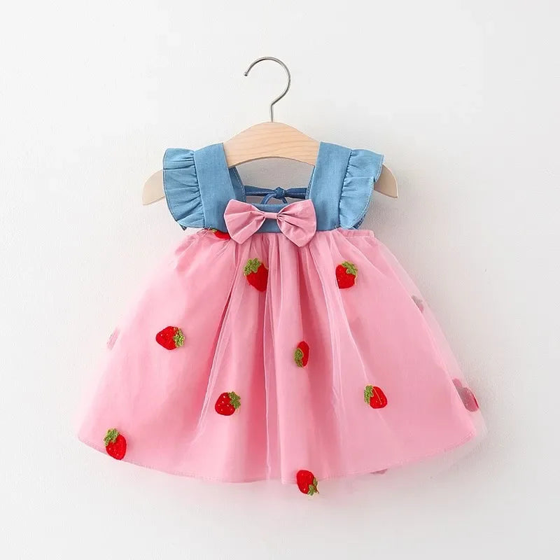 Robe bébé fille été cerises Mybooni — Filet de plage mignonne