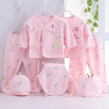 Coffret vêtements bébé 7 pièces printemps Bouni — T-shirts, pantalon et bonnet coton