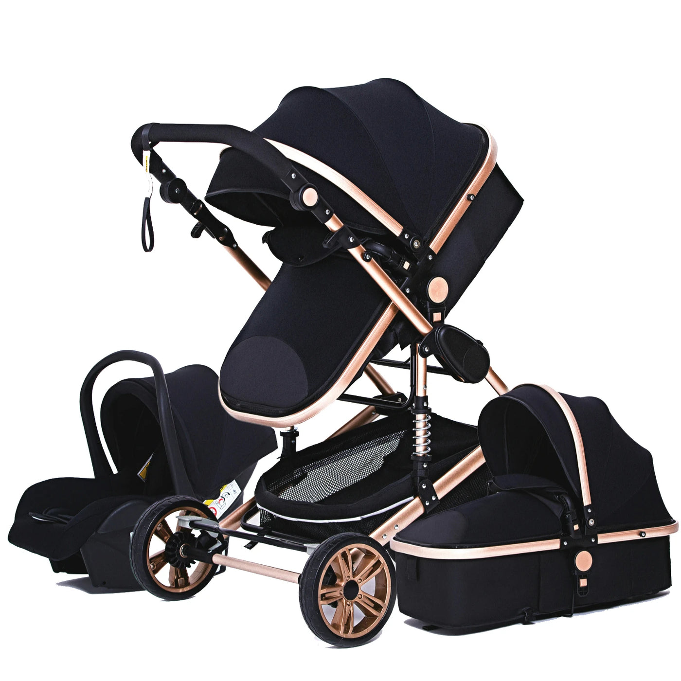 Poussette 3-en-1 pliable Mybooni — Multifonction siège auto inclus
