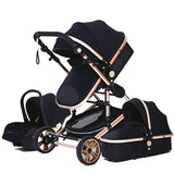 Poussette 3-en-1 pliable Mybooni — Multifonction siège auto inclus