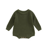Combinaison tricot nouveau-né printemps-automne - grenouillère pull casual garçon fille 0-2 ans