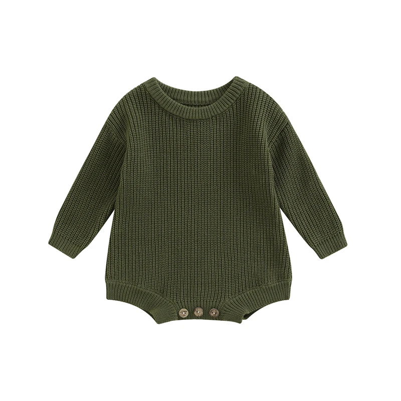 Barboteuse tricot bébé Mybooni | Pull manches longues — Garçon & Fille 0-2 ans