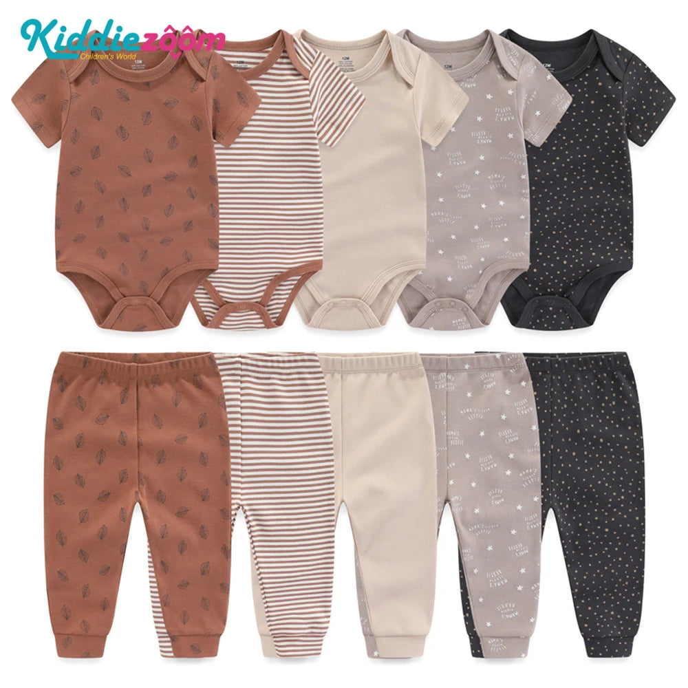 Coffret vêtements bébé 10 pièces Bouni — Body et pantalon toutes saisons
