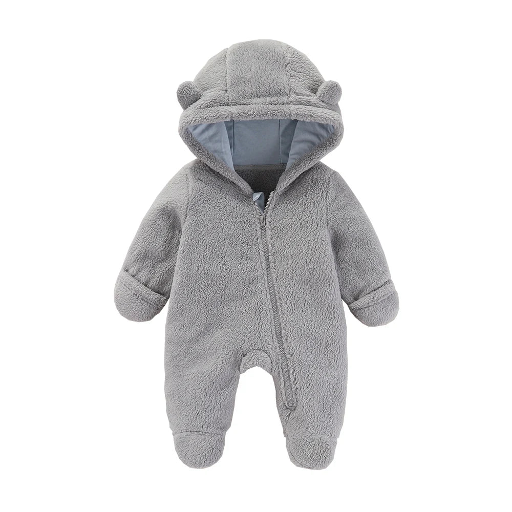 Grenouillère bébé flanelle douce chaude - combinaison imprimée cartoon automne-hiver 0-19 mois
