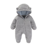 Grenouillère bébé flanelle douce chaude - combinaison imprimée cartoon automne-hiver 0-19 mois
