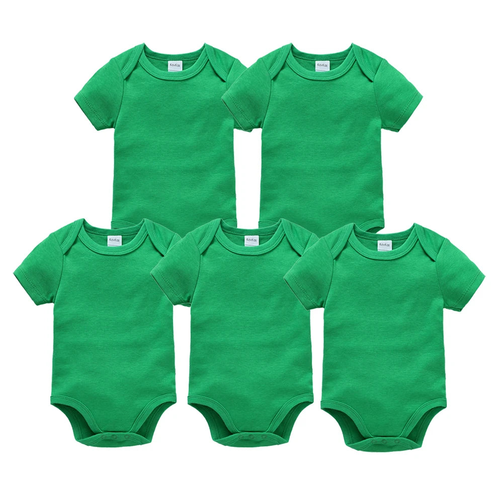 Pack 3 ou 5 bodies manches courtes Mybooni — Coton blanc 0-24 mois