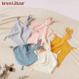 Serviette confort bébé mousseline coton - doudou bandana nouveau-né jouet éveil apaisement sommeil