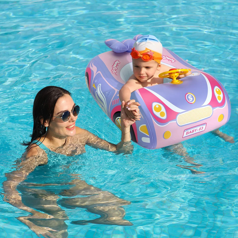 Bouée siège voiture bébé Mybooni — Gonflable avec baldaquin flottant été