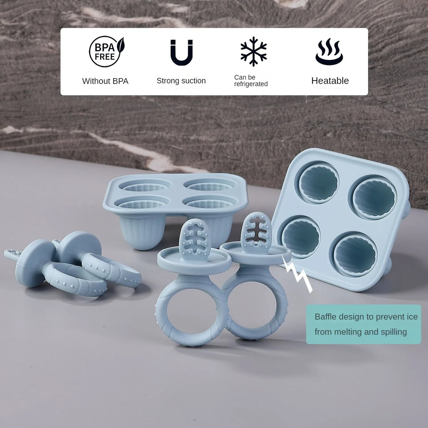 5 anneaux dentition bébé silicone BPA free - porte-aliments fruits légumes forme lapin anti-chute